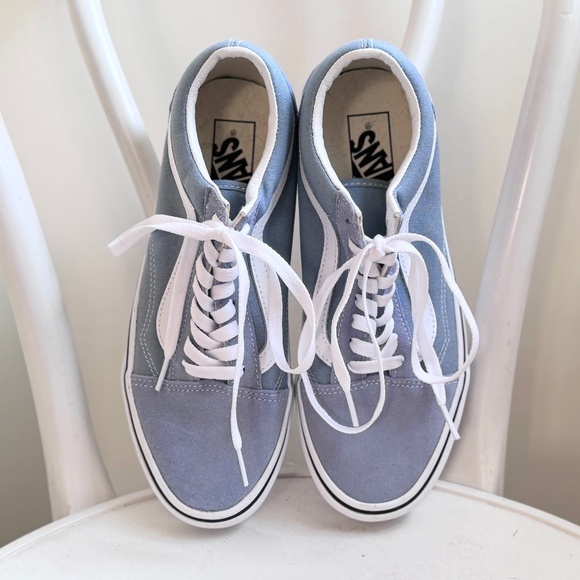 Old Skool Lace Up Vans Powder Blue Lavender size 7 /9 - Picture 1 of 5